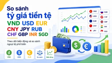 So sánh tỷ giá tiền tệ USD VND EUR KRW CNY JPY So sanh ty gia tien te VND USD EUR CNY JPY va cac ngoai te pho bien