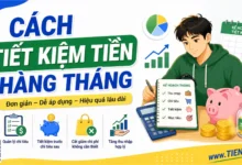 Cách Tiết kiệm Tiền Hàng tháng tien.day infographic