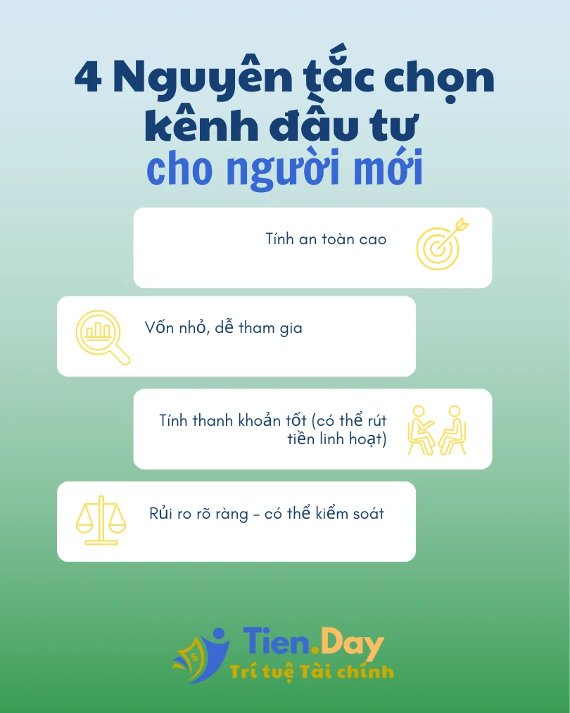 Nguyên tắc chọn kênh đầu tư cho người mới
