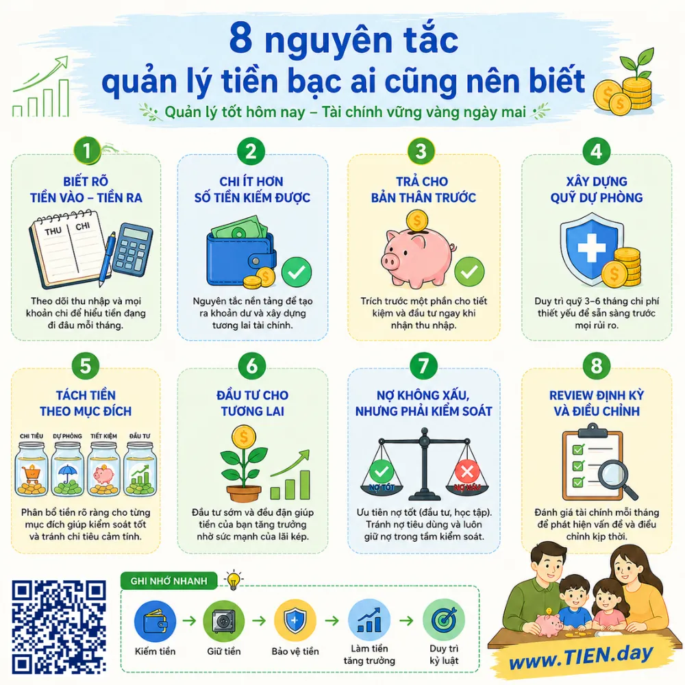 8 nguyên tắc quản lý tài chính cá nhân cốt lõi