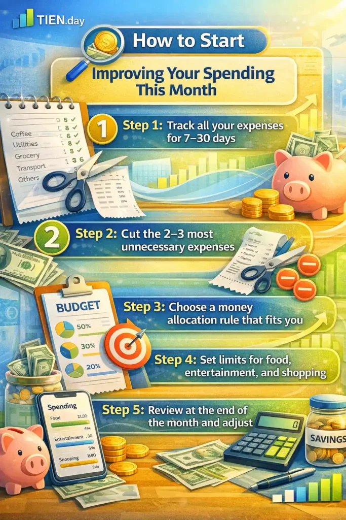 Cách bắt đầu cải thiện chi tiêu ngay từ tháng này