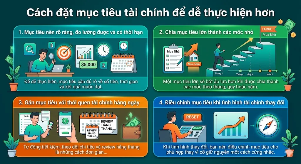 Cách đặt mục tiêu tài chính để dễ thực hiện hơn