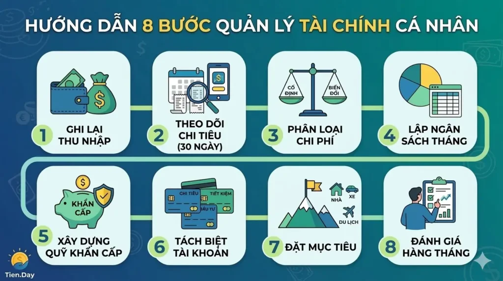 Cách quản lý tài chính cá nhân theo từng bước