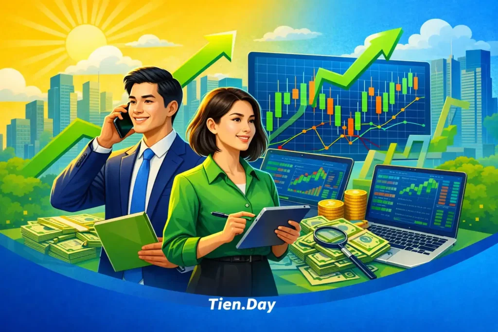 Học tài chính ra làm gì? - Chuyên viên đầu tư hoặc môi giới chứng khoán - Financial growth and professional success 