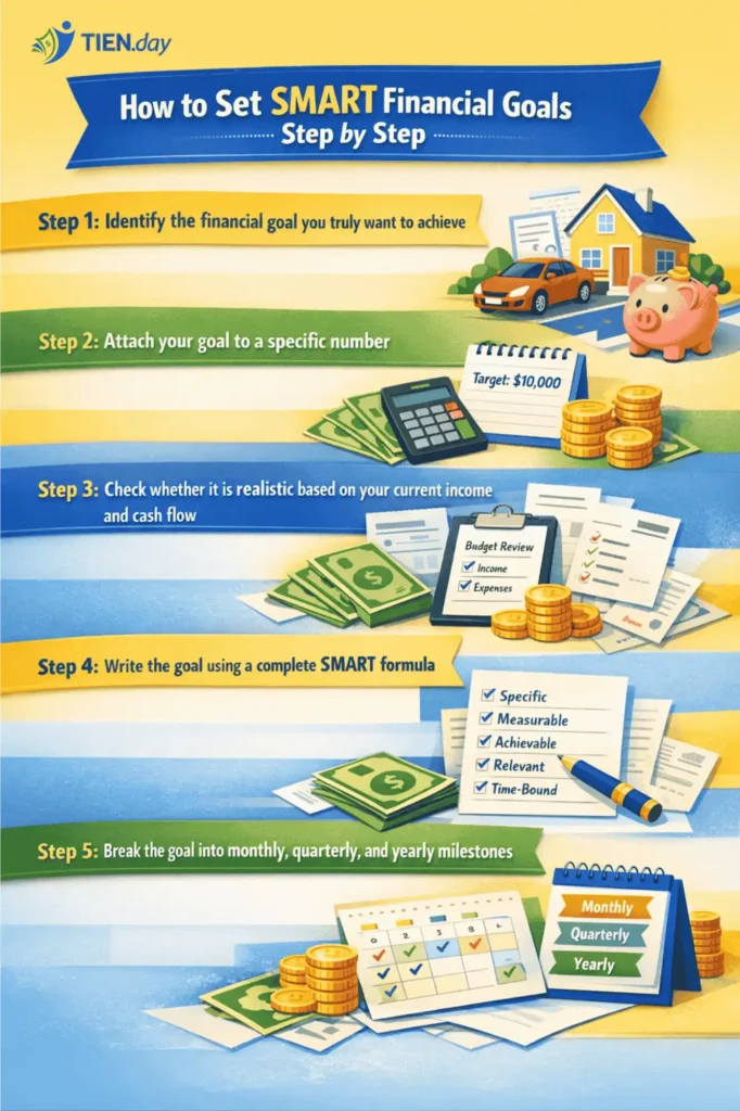 Cách đặt mục tiêu tài chính SMART từng bước - How to Set SMART Financial Goals Step by Step 