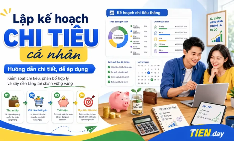 Lập kế hoạch chi tiêu cá nhân-Hướng dẫn chi tiết, dễ áp dụng | tien.day infographic