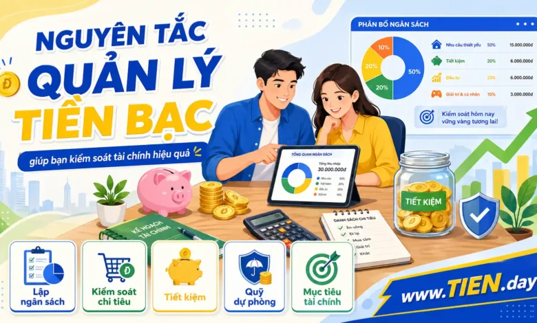 Nguyên tắc quản lý tiền bạc giúp bạn kiểm soát tài chính hiệu quả tien.day infographic