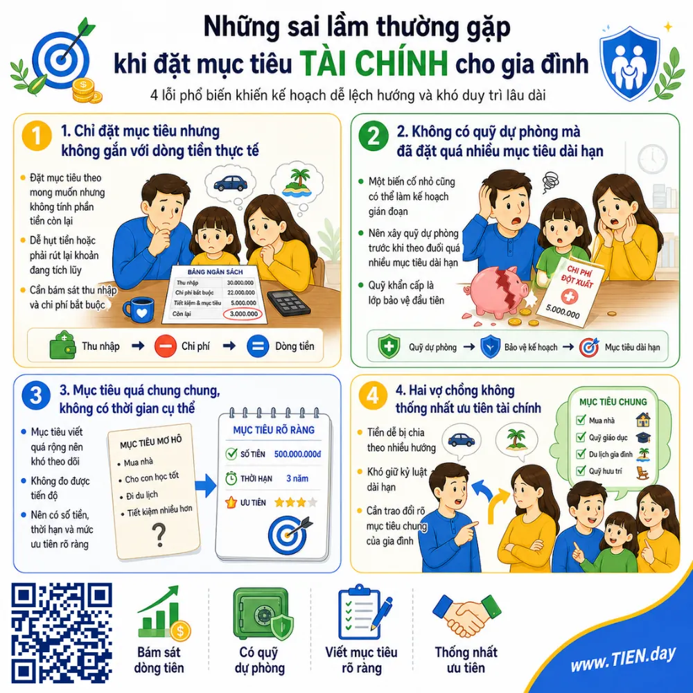 Những sai lầm thường gặp khi đặt mục tiêu tài chính cho gia đình