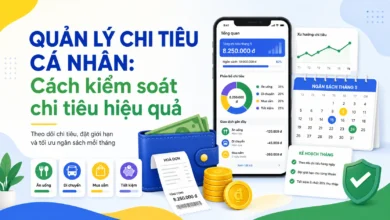 Thumbnail minh họa quản lý chi tiêu cá nhân với app theo dõi chi tiêu, ví tiền, hóa đơn, biểu đồ ngân sách và kế hoạch tháng