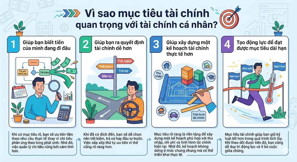 Vì sao mục tiêu tài chính quan trọng với tài chính cá nhân - infographic