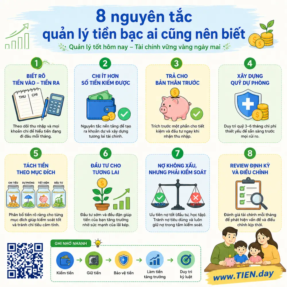 nguyên tắc quản lý tiền bạc tien.day infographic 