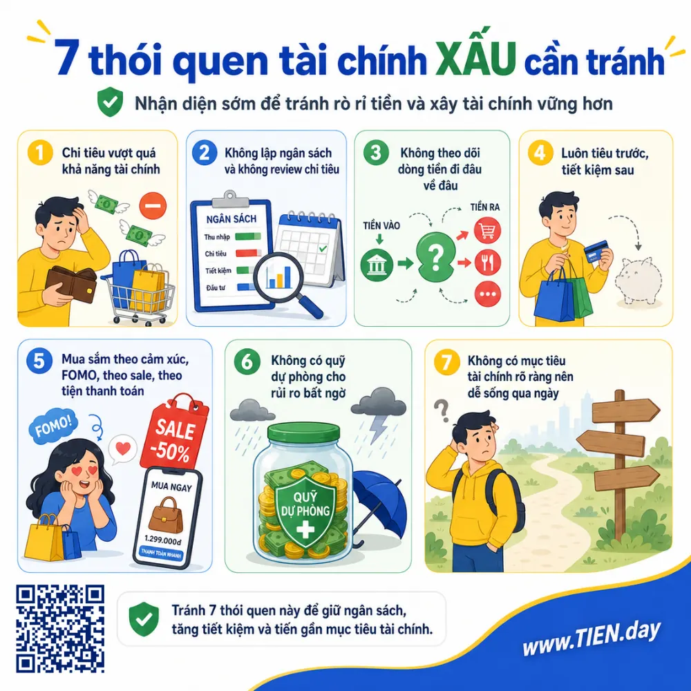 7 thói quen tài chính xấu cần tránh
