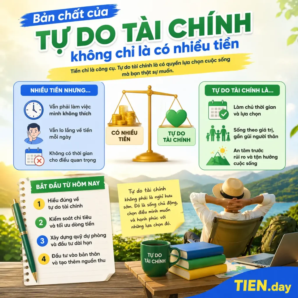 Bản chất của tự do tài chính không chỉ là có nhiều tiền-tien.day