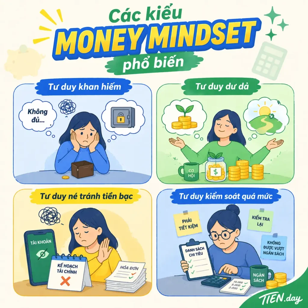 Các kiểu money mindset phổ biến