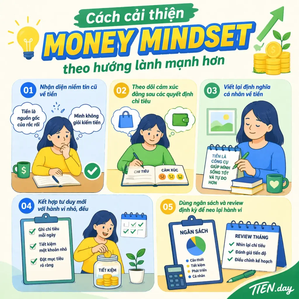 Cách cải thiện money mindset theo hướng lành mạnh hơn
