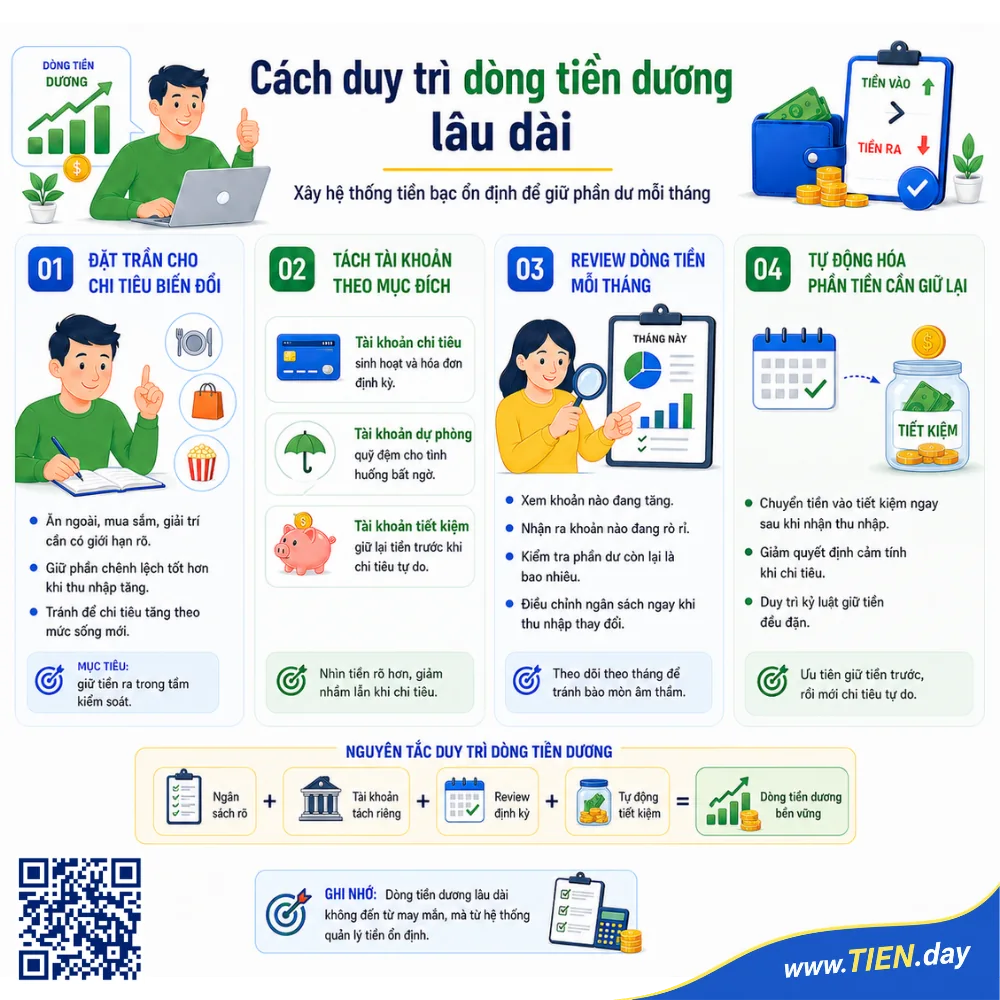 Cách duy trì dòng tiền dương lâu dài
