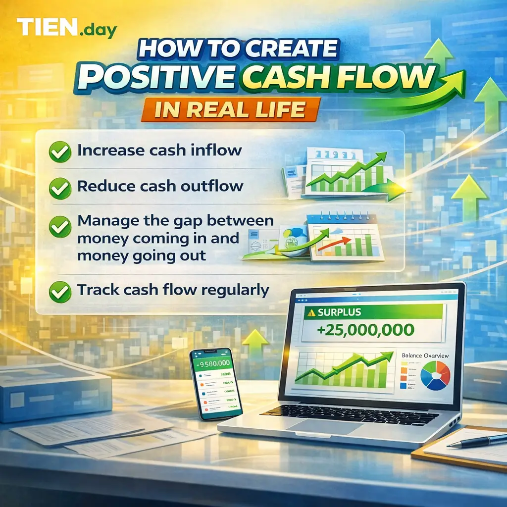 Cách tạo dòng tiền dương từ thực tế - HOW TO CREATE POSITIVE CASH FLOW IN REAL LIFE