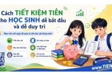Cách tiết kiệm tiền cho học sinh tien.day infographic