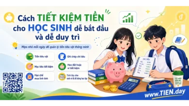 Cách tiết kiệm tiền cho học sinh tien.day infographic
