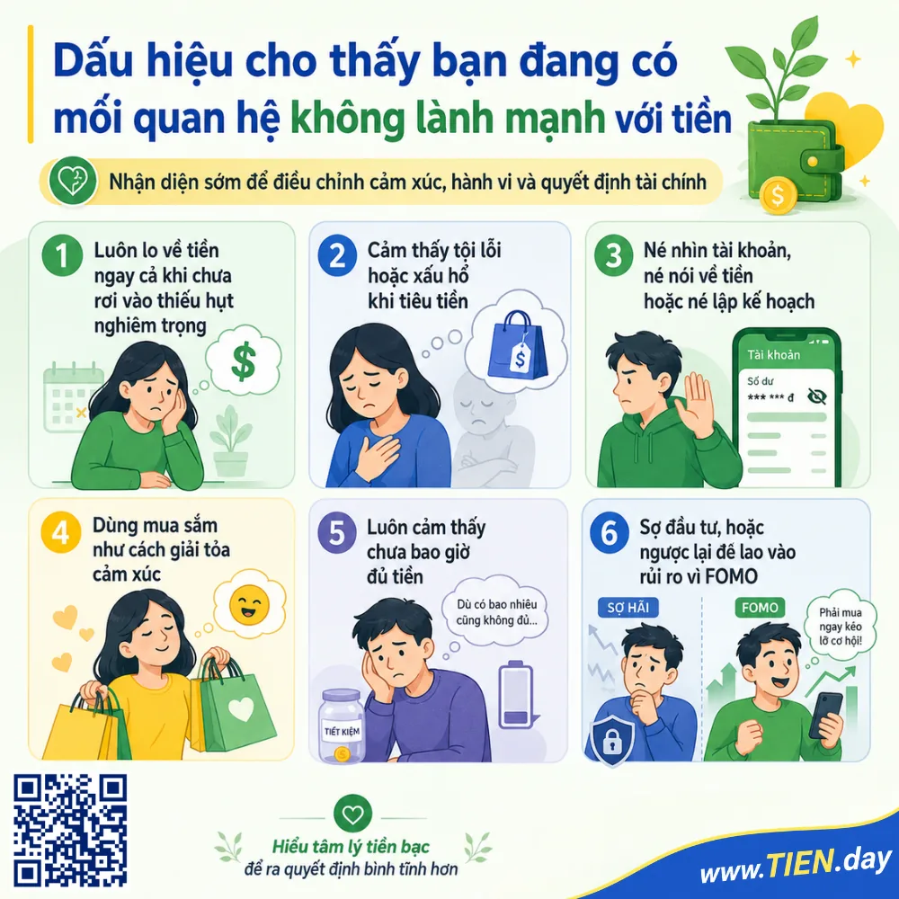 Dấu hiệu cho thấy bạn đang có mối quan hệ không lành mạnh với tiền