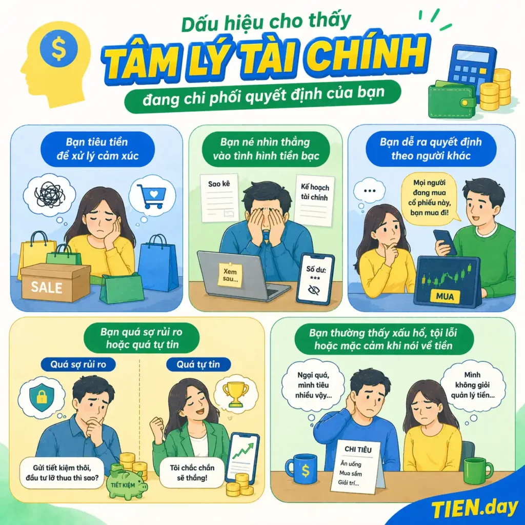 Dấu hiệu cho thấy tâm lý tài chính đang chi phối quyết định của bạn tien-day