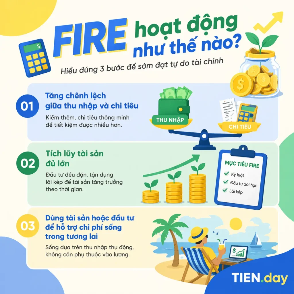 FIRE hoạt động như thế nào tien.day infographic