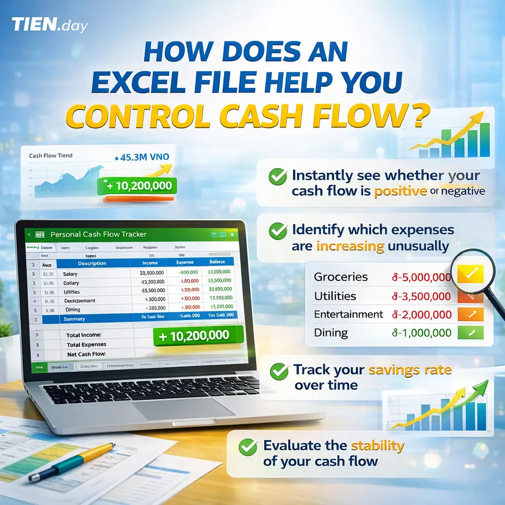 File Excel giúp bạn kiểm soát dòng tiền như thế nào 