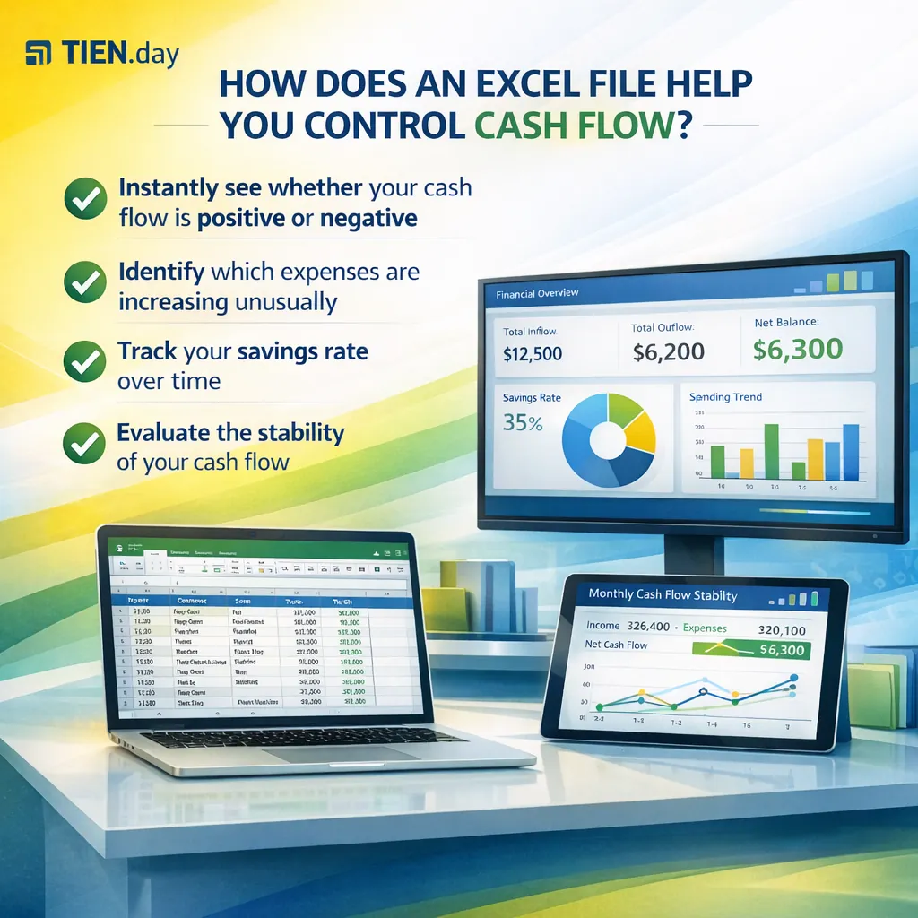 File Excel giúp bạn kiểm soát dòng tiền như thế nào
