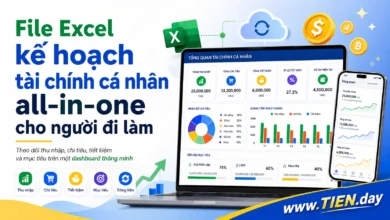 File Excel kế hoạch tài chính cá nhân all-in-one cho người đi làm tien.day infographic