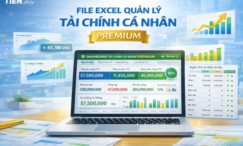 File Excel quản lý tài chính cá nhân Premium TIEN.day