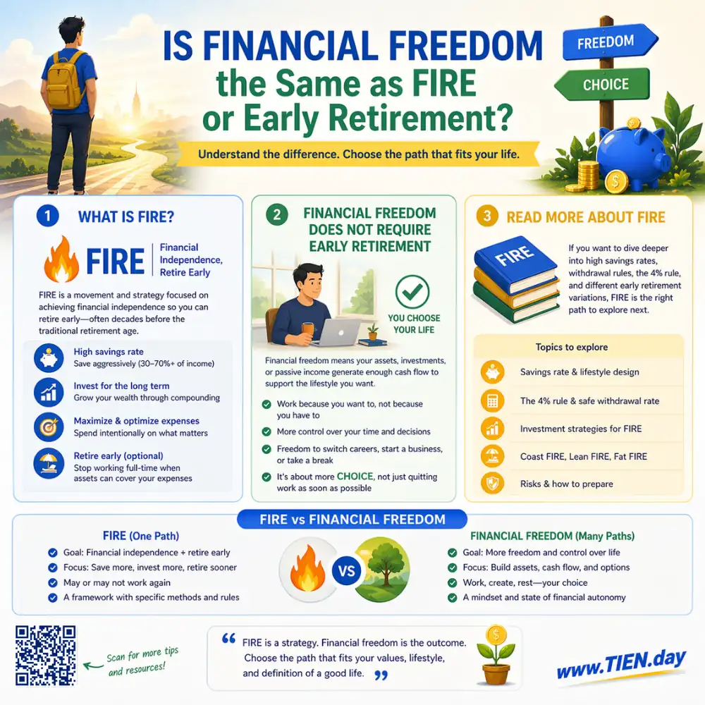 Is Financial Freedom the Same as FIRE or Early Retirement?