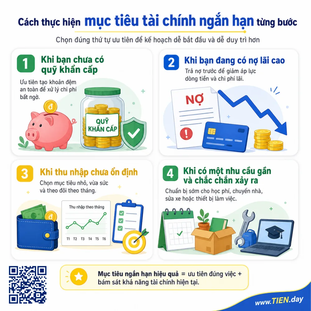 Nên ưu tiên mục tiêu tài chính ngắn hạn nào trước