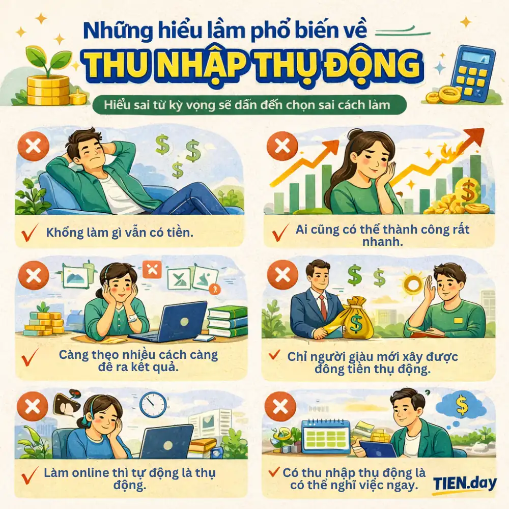 Những hiểu lầm phổ biến về thu nhập thụ động