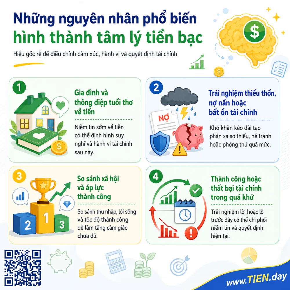 Những nguyên nhân phổ biến hình thành tâm lý tiền bạc