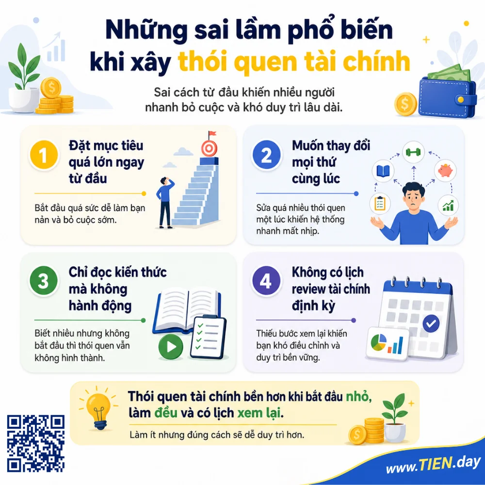 Những sai lầm phổ biến khi xây thói quen tài chính
