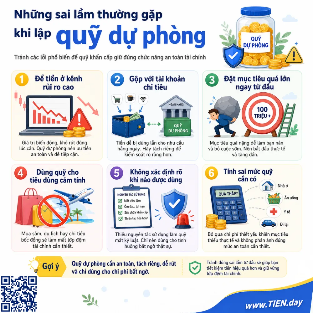 Những sai lầm thường gặp khi lập quỹ dự phòng