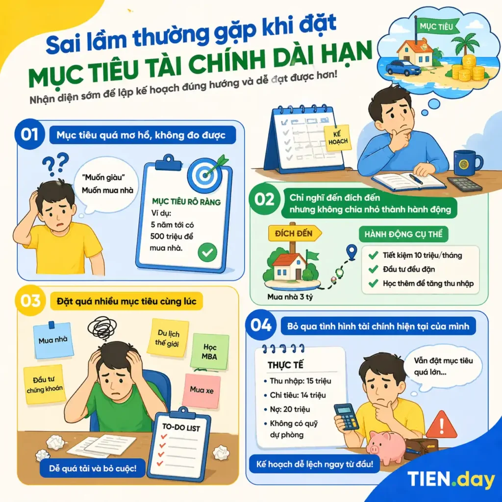  Sai lầm thường gặp khi đặt mục tiêu tài chính dài hạn