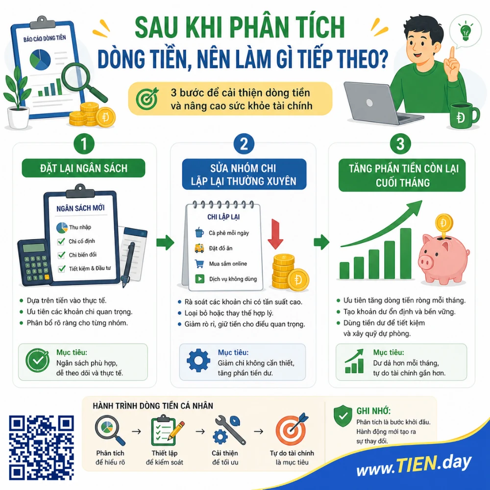 Sau khi phân tích dòng tiền, nên làm gì tiếp theo