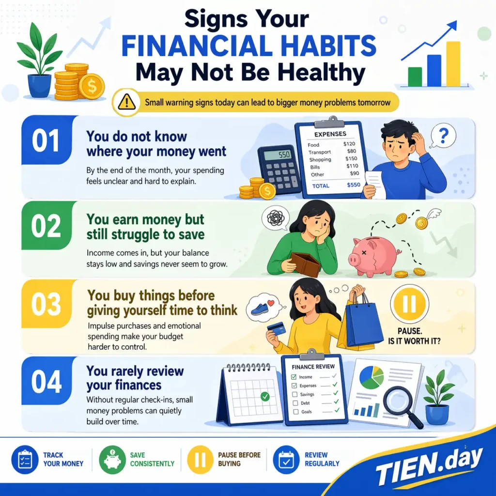 Signs Your Financial Habits May Not Be Healthy tien.day infographic