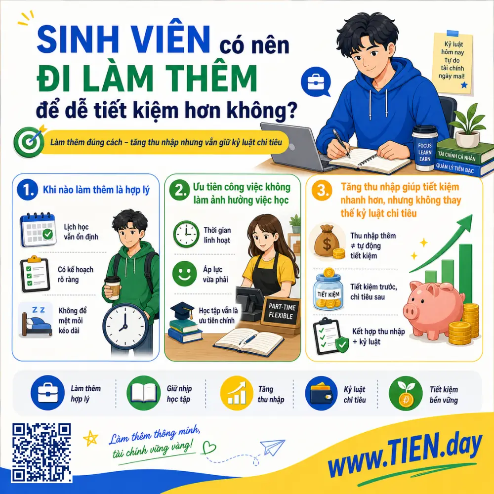 Sinh viên có nên đi làm thêm để dễ tiết kiệm hơn không