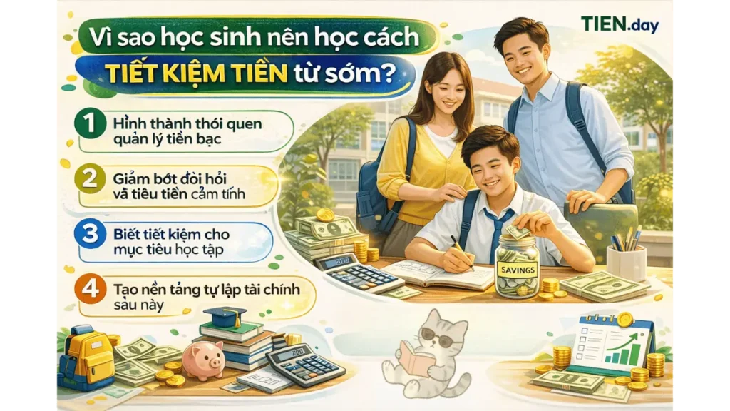Cách tiết kiệm tiền cho học sinh - Vì sao nhiều học sinh muốn tiết kiệm nhưng vẫn không để dành được
