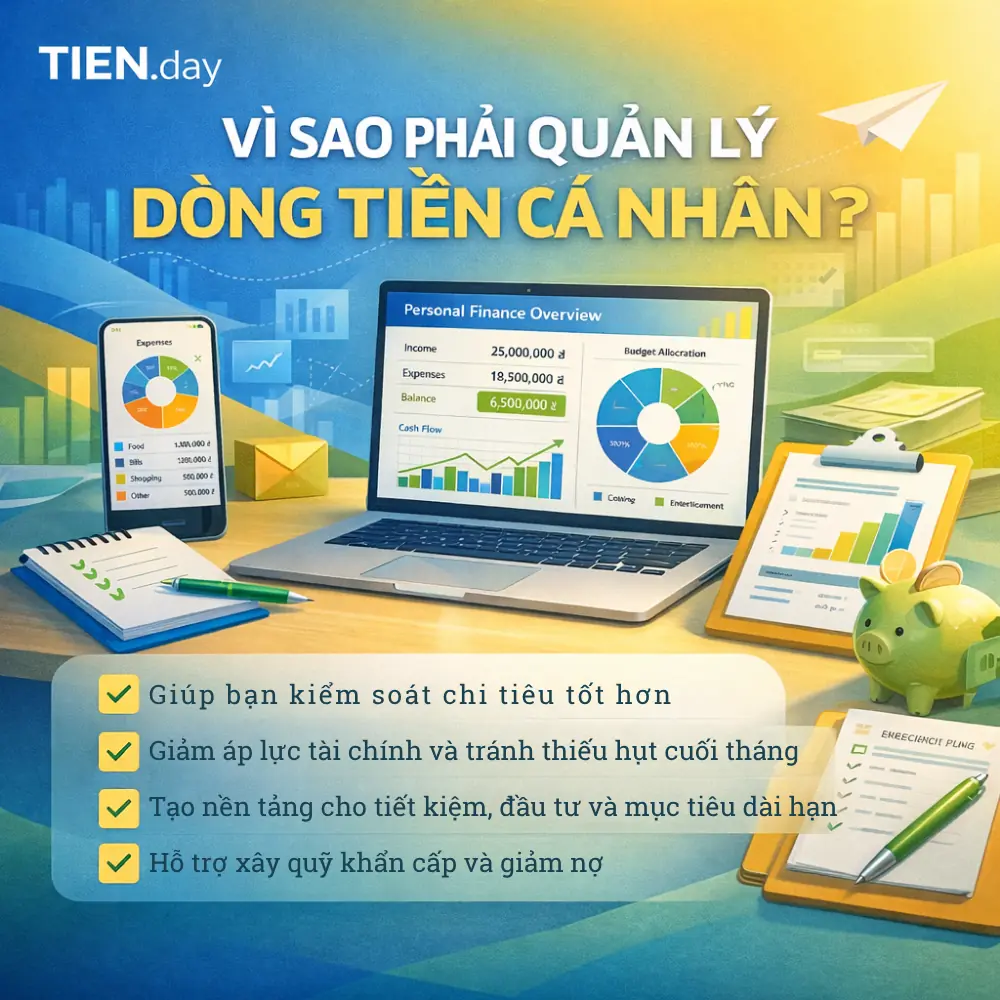 Vì sao quản lý dòng tiền cá nhân quan trọng