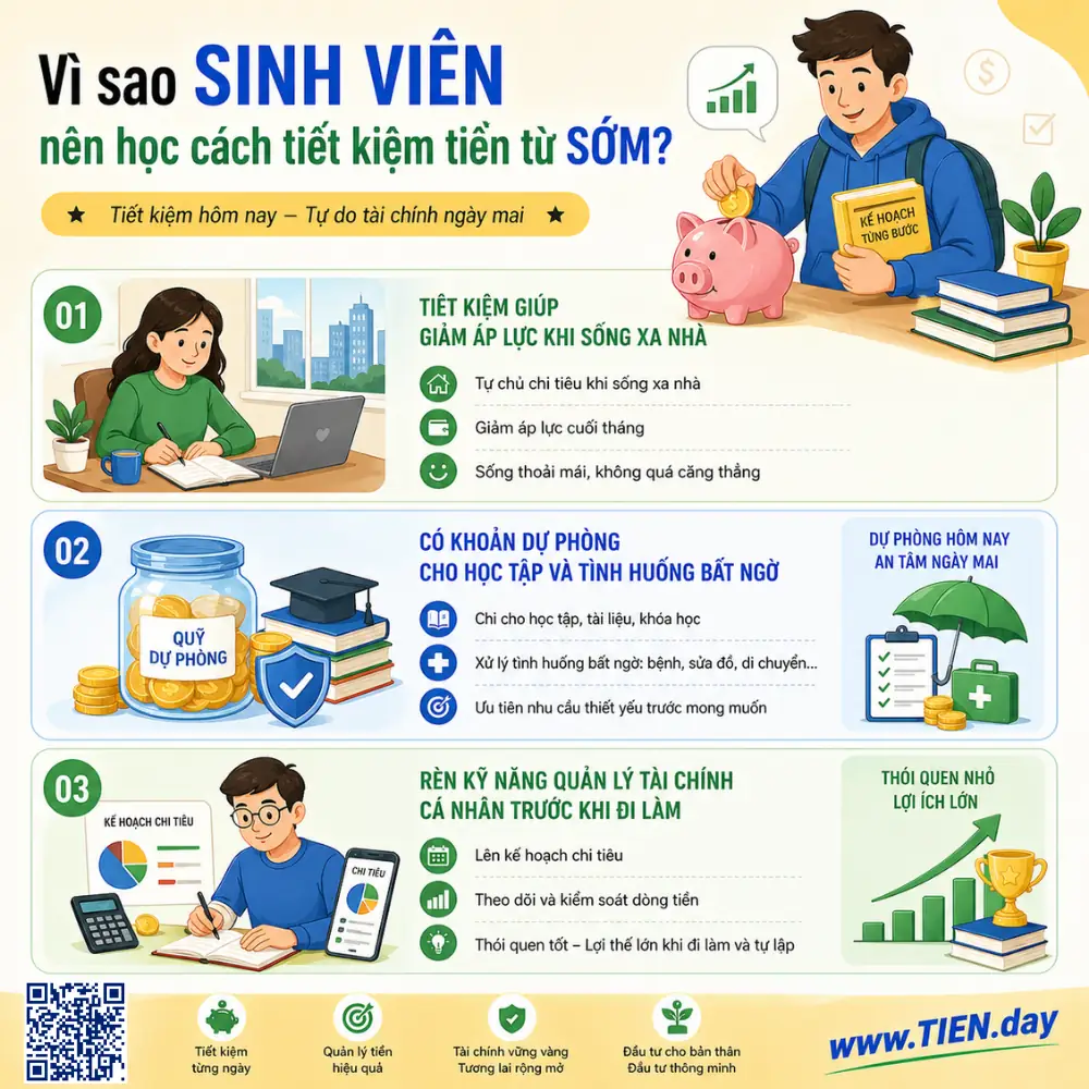 Vì sao sinh viên nên học cách tiết kiệm tiền từ sớm
