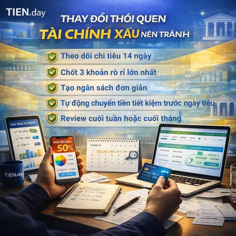 Cách thay thói quen tài chính xấu bằng hệ thống hành vi tốt hơn