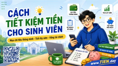 cách tiết kệm tiền cho sinh viên tien.day infographic
