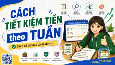 cách tiết kiệm theo tuần tien.day infographic