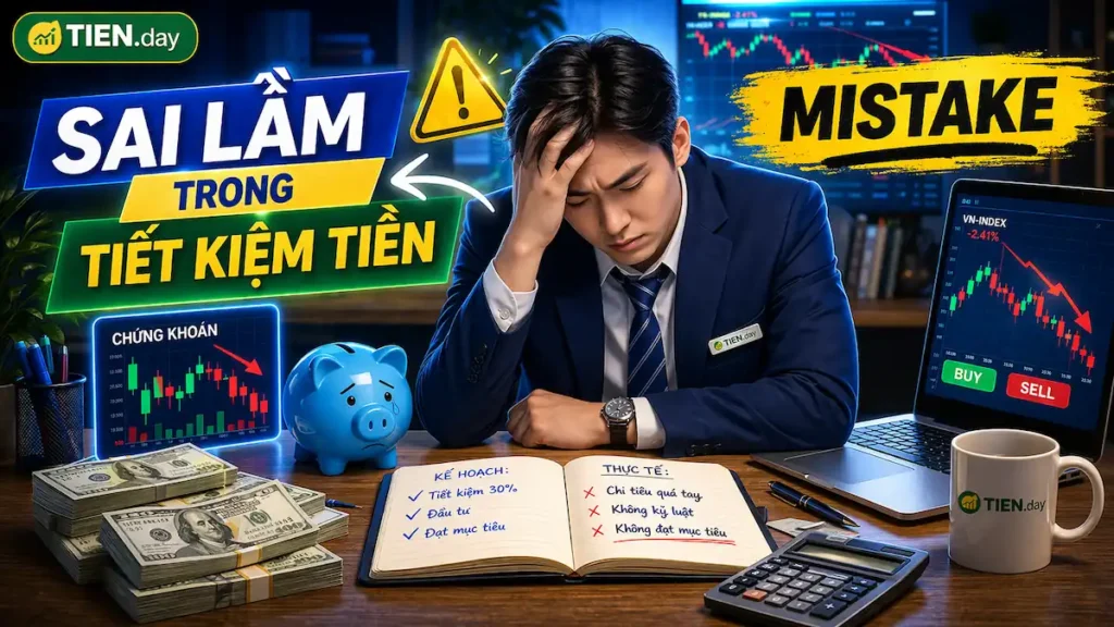 Sai lầm thường gặp khi học cách tiết kiệm tiền hiệu quả nhất