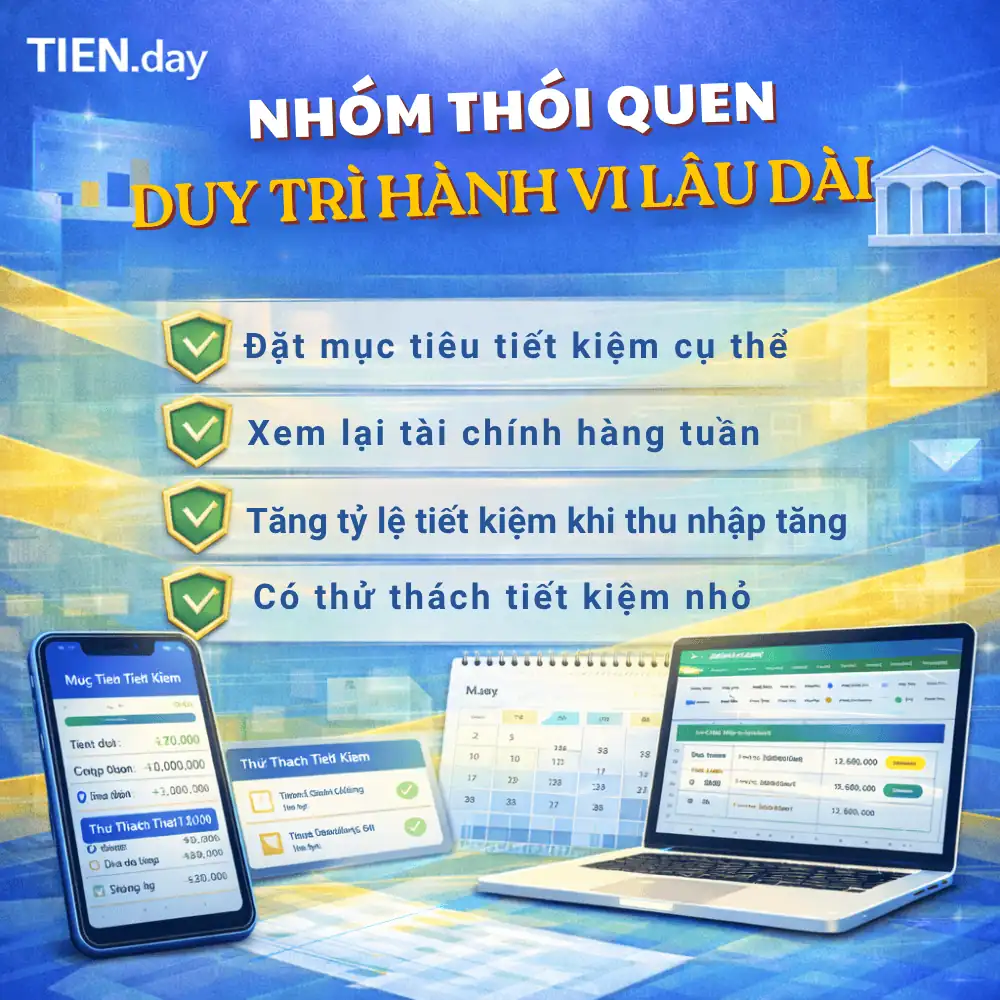 Nhóm thói quen tài chính duy trì hành vi lâu dài