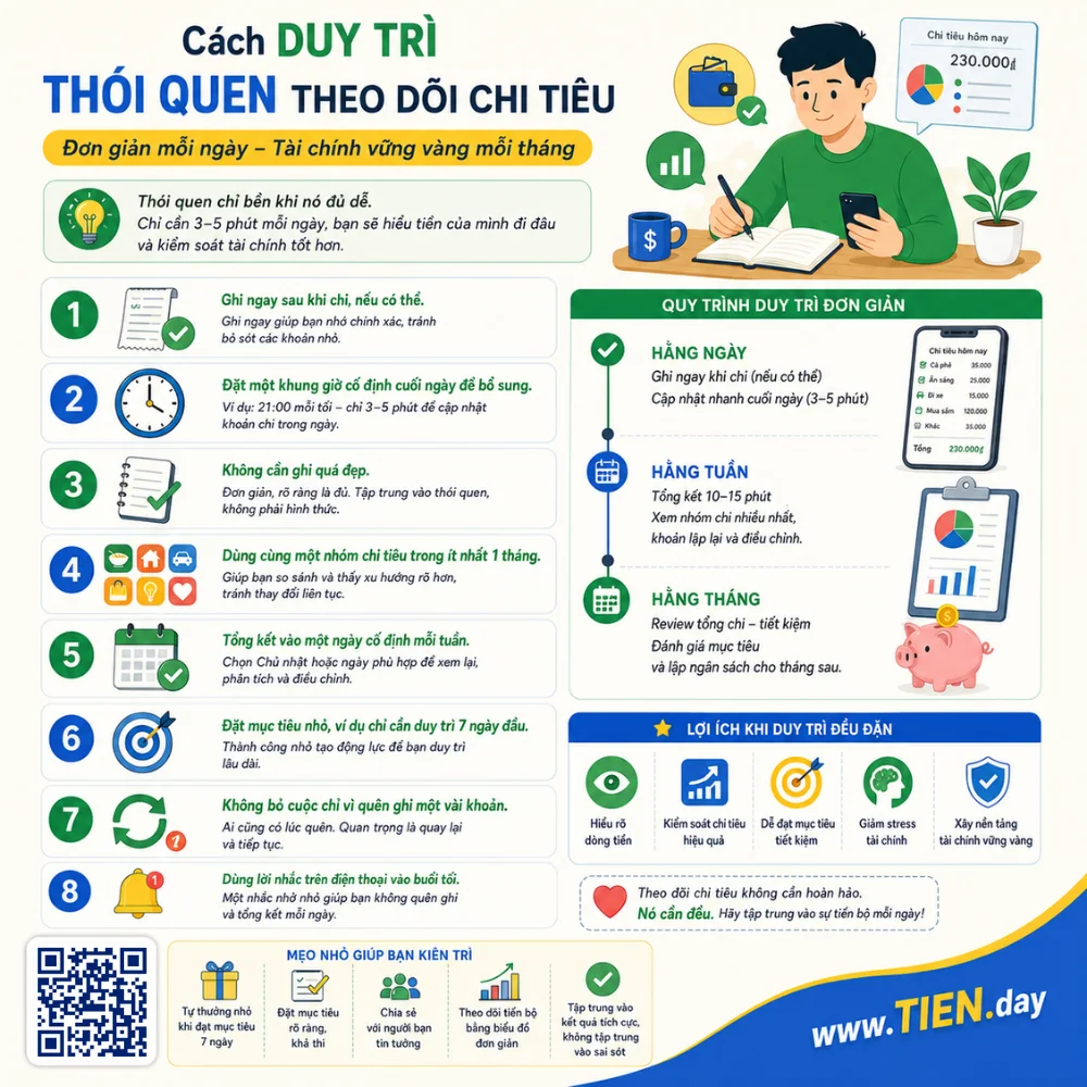 Cách duy trì thói quen theo dõi chi tiêu