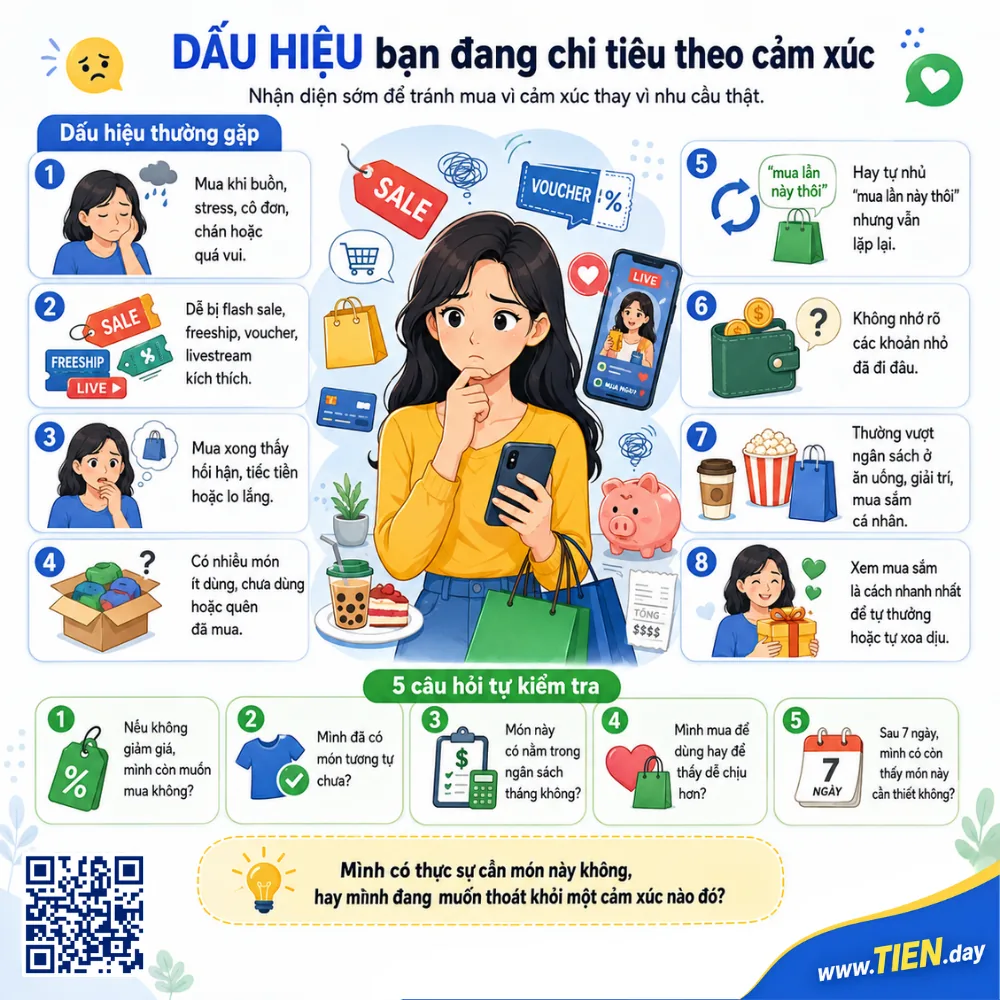 Dấu hiệu bạn đang chi tiêu theo cảm xúc trong tài chính cá nhân